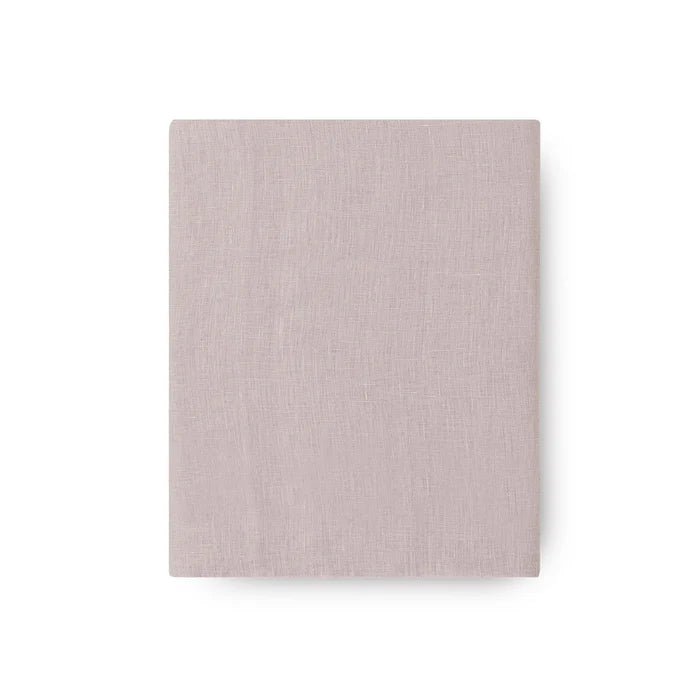Maia Fitted Sheet in soft European stonewashed linen with elastic fit