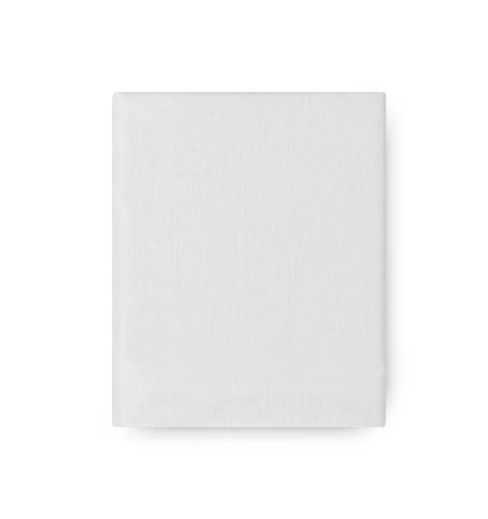 Maia Fitted Sheet in soft European stonewashed linen with elastic fit