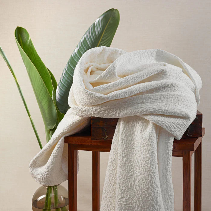 Tamara cotton matelassé bedspread with textured woven pattern
