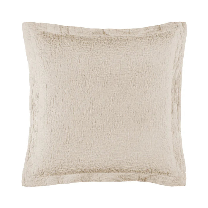Tamara decorative pillowcase in textured cotton matelassé