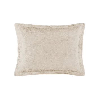 Tamara Euro sham in textured cotton matelassé weave