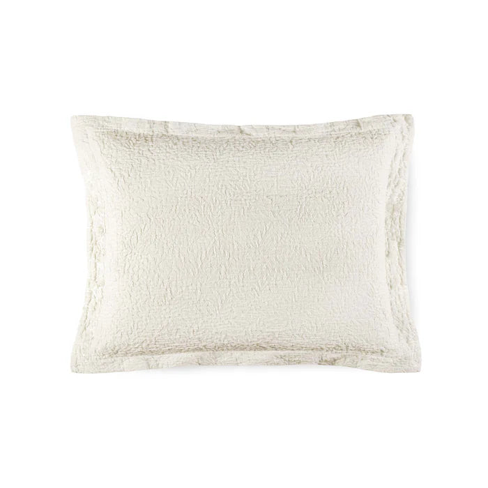Tamara cotton matelassé sham pair with textured pattern