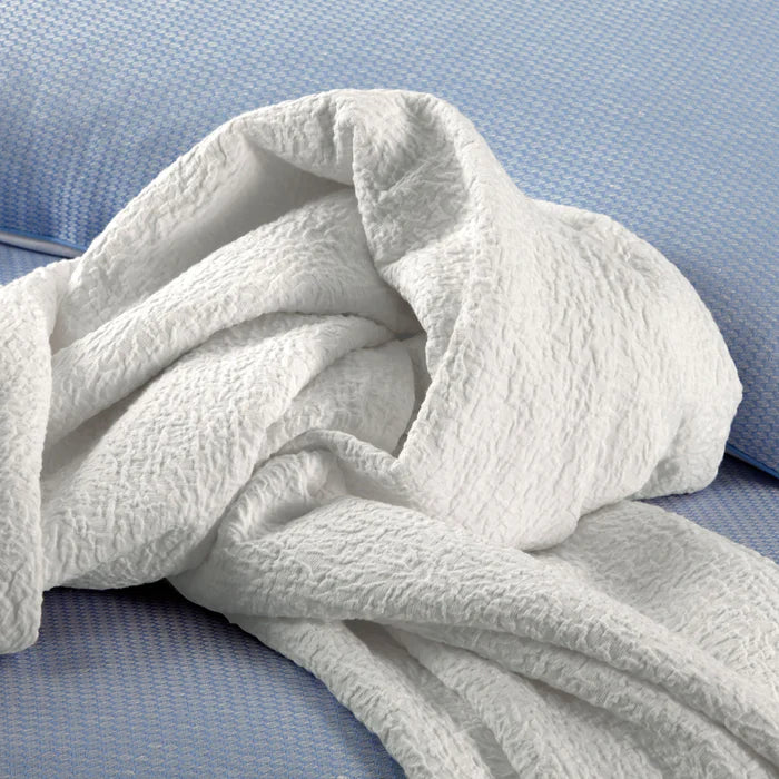 Tamara cotton matelassé bedspread with textured woven pattern