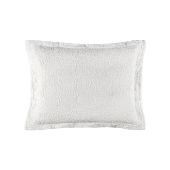 Tamara cotton matelassé sham pair with textured pattern