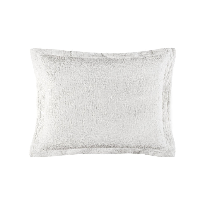 Tamara Euro sham in textured cotton matelassé weave