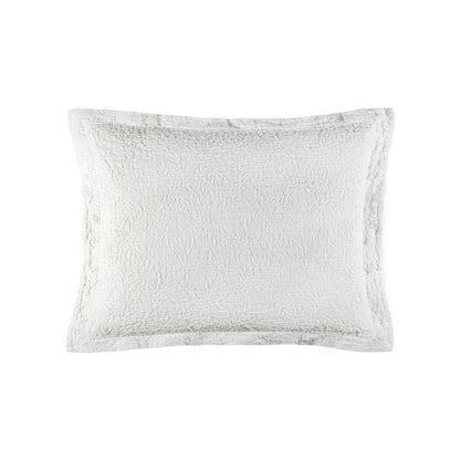 Tamara Euro sham in textured cotton matelassé weave