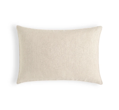 Natura European linen Sham Pair with four-sided piping