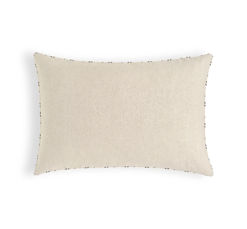 Natura European linen Sham Pair with four-sided piping