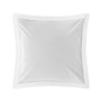 Cirrus cotton velvet Euro sham with Giza 94 sateen border