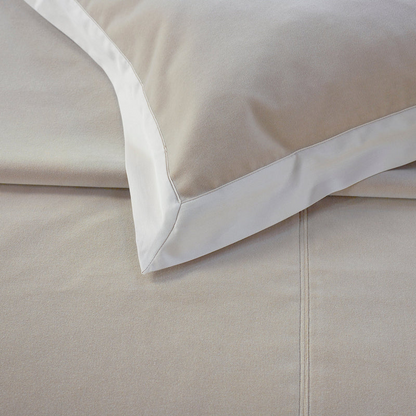 Cirrus cotton velvet Euro sham with Giza 94 sateen border