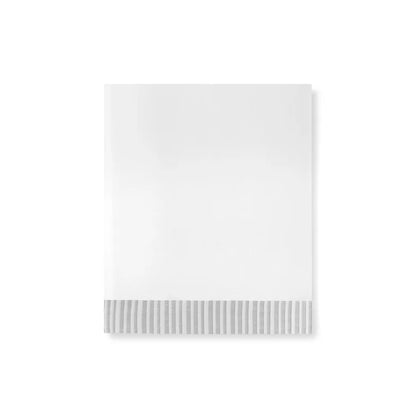 Luna 400TC cotton percale flat sheet with elegant hem border