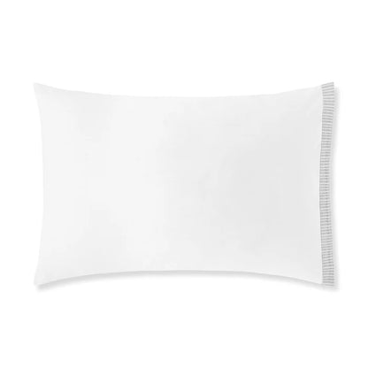 Luna 400TC cotton percale pillowcase pair with border detail