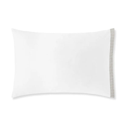 Luna 400TC cotton percale pillowcase pair with border detail