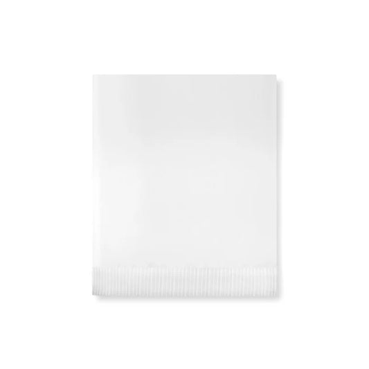 Luna 400TC cotton percale flat sheet with elegant hem border